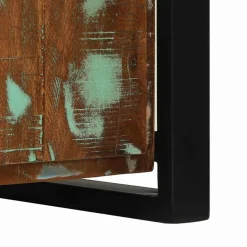 vidaXL Bancos-Gabinete de banco Multicolor Madera maciza recuperada