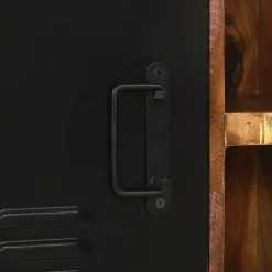 vidaXL Bancos-Gabinete de banco Multicolor Madera maciza recuperada