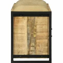 vidaXL Bancos-Gabinete de banco Marrón Madera maciza de Mango