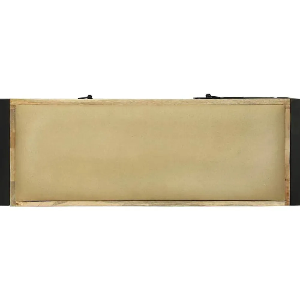 vidaXL Bancos-Gabinete de banco Marrón Madera maciza de Mango