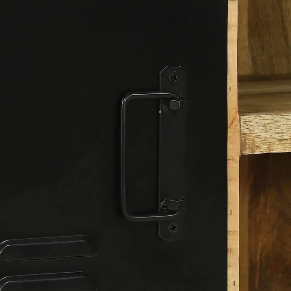 vidaXL Bancos-Gabinete de banco Marrón Madera maciza de Mango