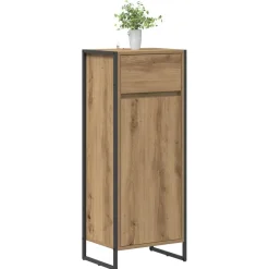 vidaXL Gabinete de Baño con cajón Roble Artesanal 40 x 30 x 100 cm Roble artisan New