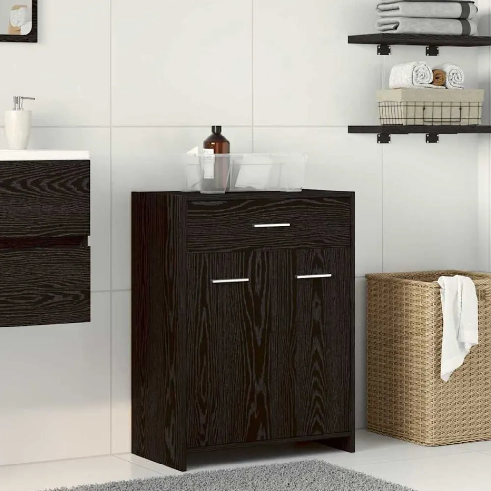vidaXL Conjuntos De Muebles-Gabinete de Baño con cajón 60 x 33 x 80 cm