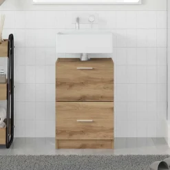 vidaXL Gabinete de Baño con cajón Roble artesanal 40 x 37 x 59 cm Roble artisan Outlet