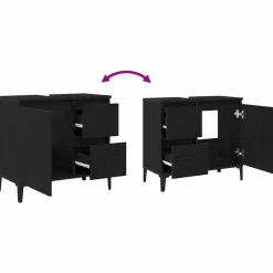vidaXL Armarios Y Almacenamiento-Gabinete de Baño con cajón 65 x 33 x 60 cm