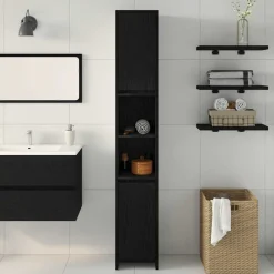 vidaXL Conjuntos De Muebles-Gabinete de Baño con puerta 30 x 30 x 183,5 cm