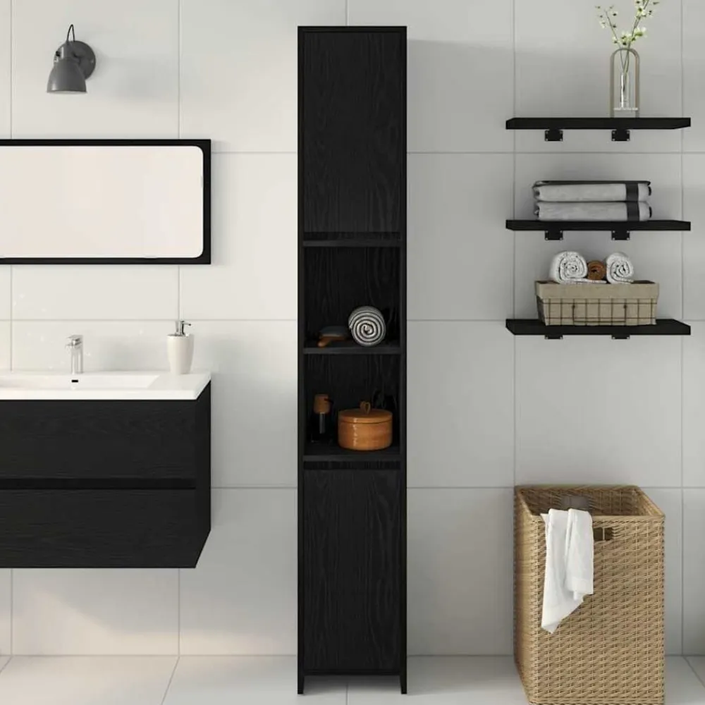 vidaXL Conjuntos De Muebles-Gabinete de Baño con puerta 30 x 30 x 183,5 cm