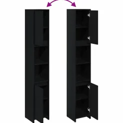 vidaXL Conjuntos De Muebles-Gabinete de Baño con puerta 30 x 30 x 183,5 cm