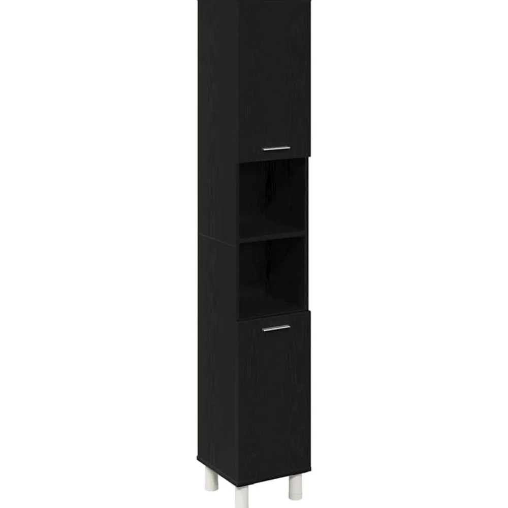vidaXL Conjuntos De Muebles|Armarios Y Almacenamiento-Gabinete de Baño con estante 30 x 30 x 179 cm