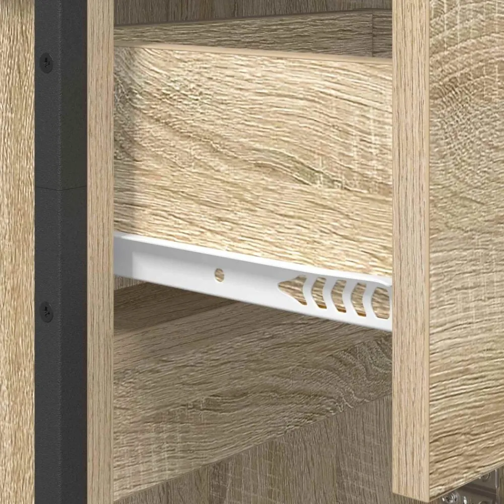 vidaXL Gabinete de Baño Sonoma 40 x 30 x 100 cm Madera contrachapada Roble Sonoma Discount