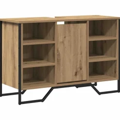 vidaXL Gabinete de Lavabo para Baño Roble artesanal 91 x 35 x 60 cm Roble artisan Sale