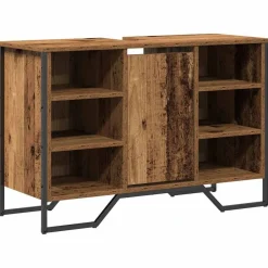 vidaXL Gabinete de Lavabo para Baño 91 x 35 x 60 cm Madera vieja Discount