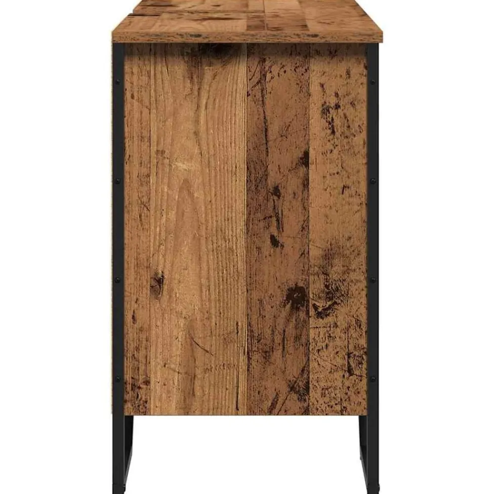 vidaXL Gabinete de Lavabo para Baño 91 x 35 x 60 cm Madera vieja Discount
