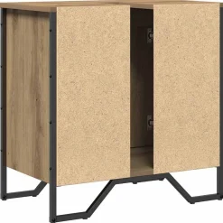 vidaXL Conjuntos De Muebles-Gabinete de Lavabo para Baño Roble artesanal 60 x 35 x 60 cm