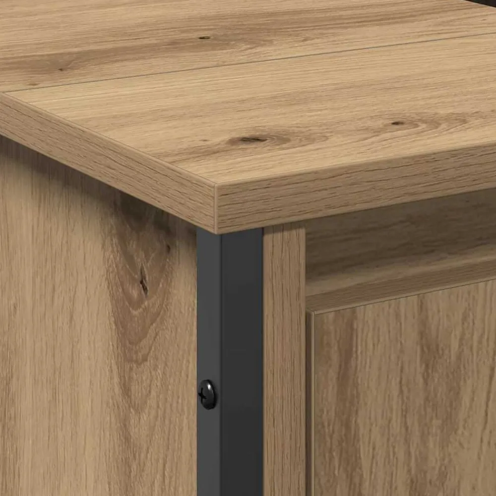 vidaXL Conjuntos De Muebles-Gabinete de Lavabo para Baño Roble artesanal 60 x 35 x 60 cm