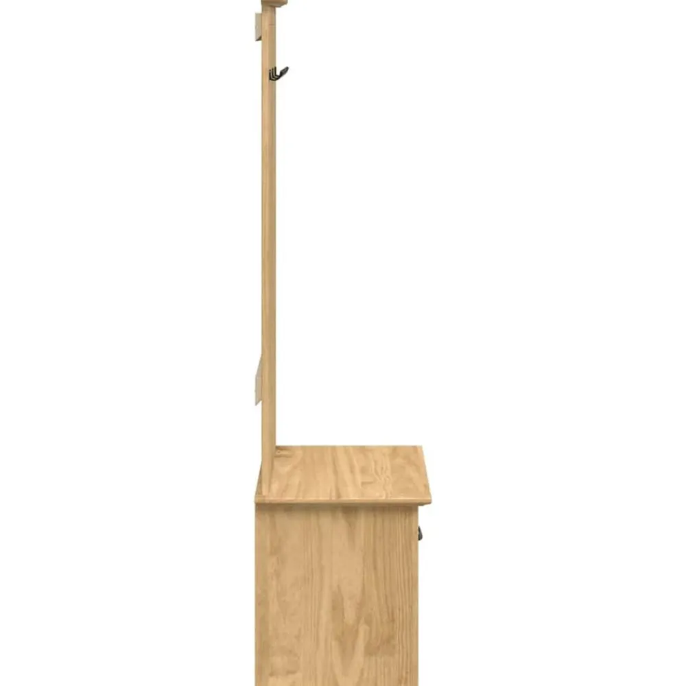 vidaXL Bancos-Gabinete de pasillo BODO Marrón miel 50 x 40 x 156,7 cm