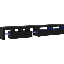 vidaXL Gabinete de TV 3 pcs Roble Negro 260 x 37 x 40 cm Discount