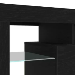 vidaXL Gabinete de TV 3 pcs Roble Negro 260 x 37 x 40 cm Discount
