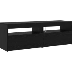 vidaXL Gabinete de TV 3 pcs Roble Negro 260 x 37 x 40 cm Discount