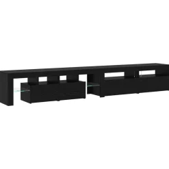 vidaXL Gabinete de TV 3 pcs Roble Negro 260 x 37 x 40 cm Discount