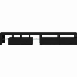 vidaXL Gabinete de TV 3 pcs Roble Negro 260 x 37 x 40 cm Discount
