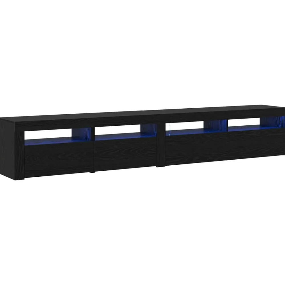 vidaXL Gabinete de TV 2 pcs 240 x 35 x 40 cm Roble negro Sale