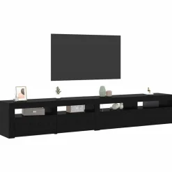 vidaXL Gabinete de TV 2 pcs 240 x 35 x 40 cm Roble negro Sale