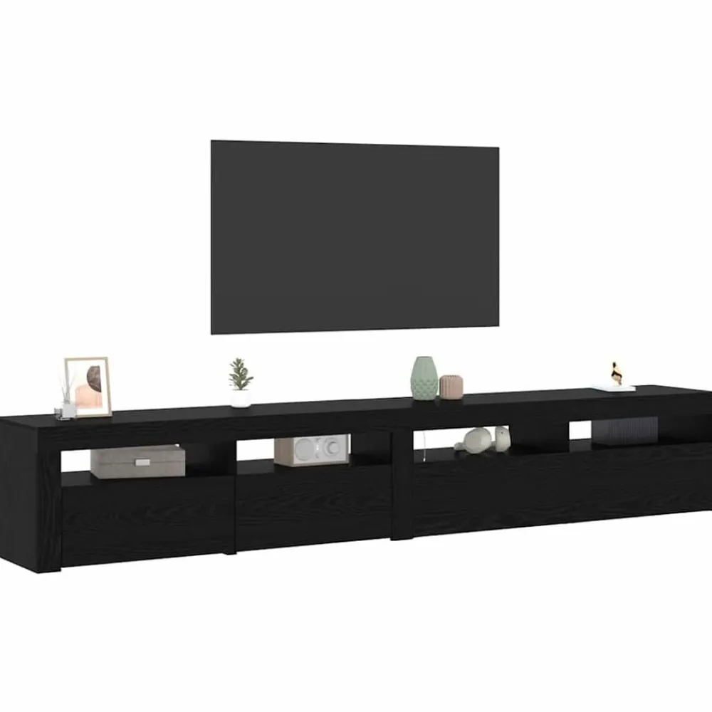 vidaXL Gabinete de TV 2 pcs 240 x 35 x 40 cm Roble negro Sale
