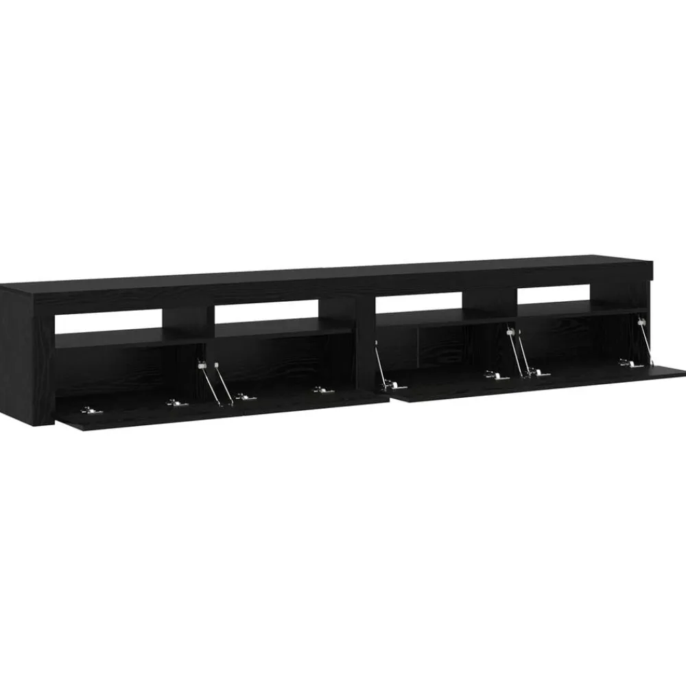 vidaXL Gabinete de TV 2 pcs 240 x 35 x 40 cm Roble negro Sale