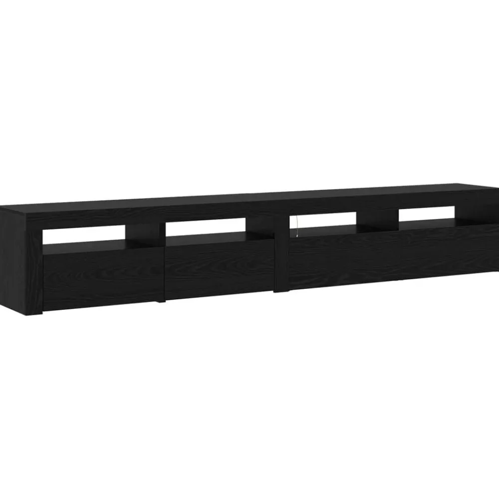 vidaXL Gabinete de TV 2 pcs 240 x 35 x 40 cm Roble negro Sale