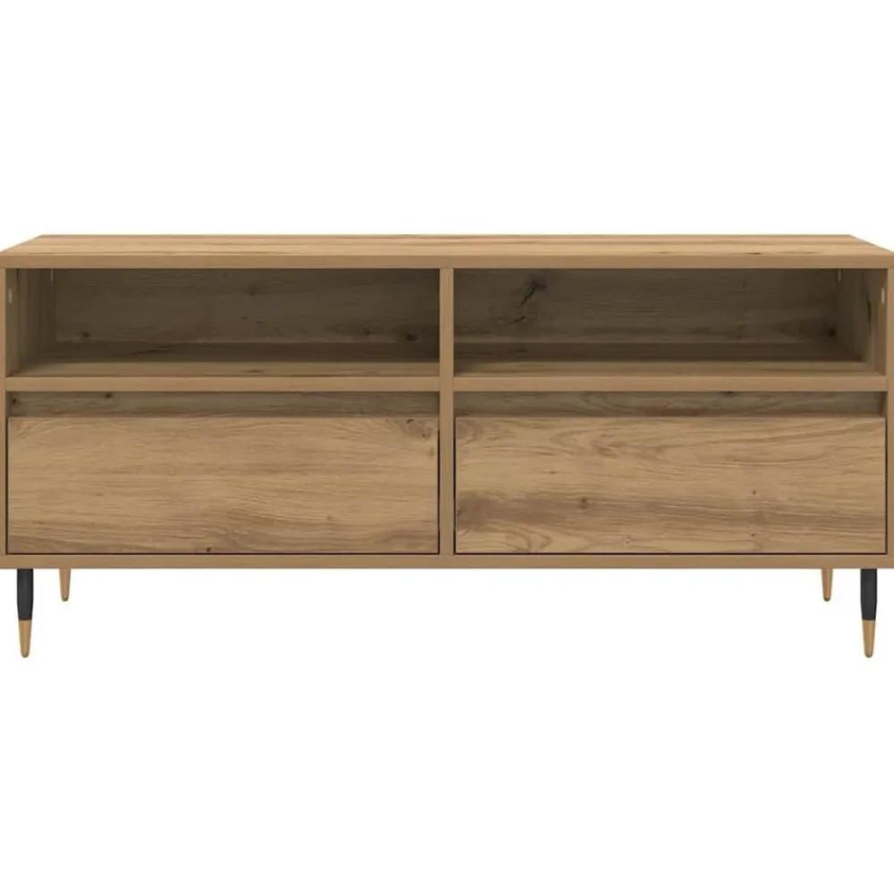 vidaXL Muebles Tv-Gabinete de TV con cajón Roble artesanal 100 x 34,5 x 44,5 cm
