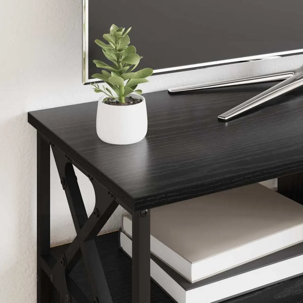 vidaXL Gabinete de TV con cajón 90 x 33 x 45 cm Roble negro Outlet