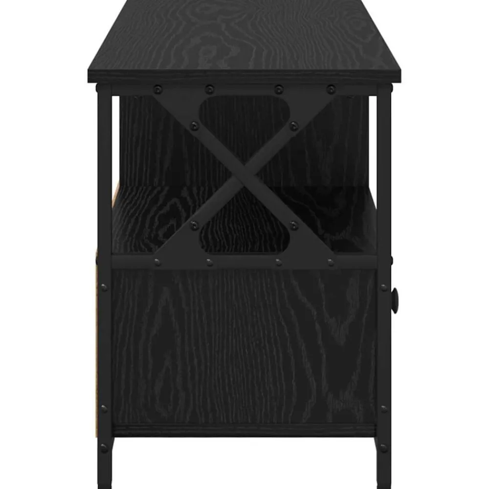 vidaXL Gabinete de TV con cajón 90 x 33 x 45 cm Roble negro Outlet