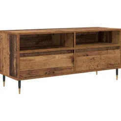 vidaXL Gabinete de TV con cajón 100 x 34,5 x 44,5 cm Madera vieja Best