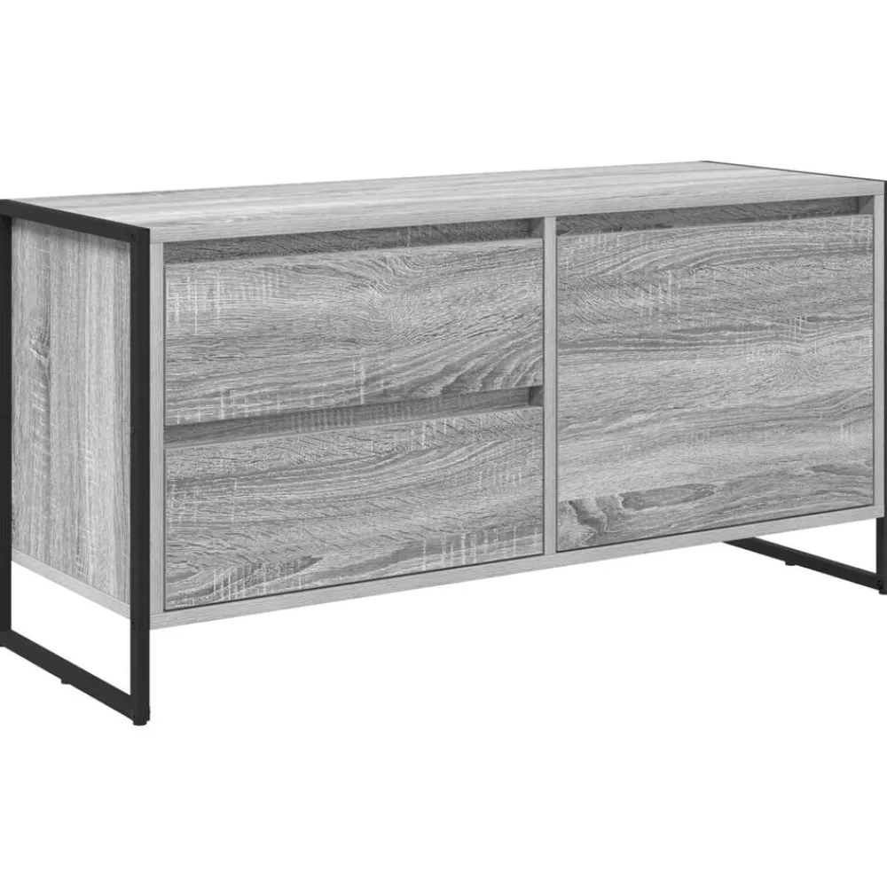 vidaXL Gabinete de TV con cajón 100 x 36 x 49.5 cm Gris sonoma Clearance