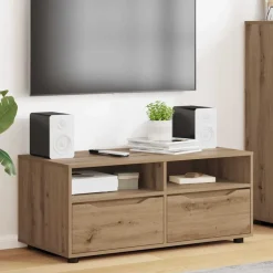vidaXL Gabinete de TV con cajón Roble artesanal 100 x 48 x 43 cm Roble artisan Hot