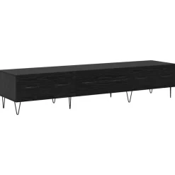 vidaXL Gabinete de TV con cajón 150 x 36 x 30 cm Roble negro Clearance