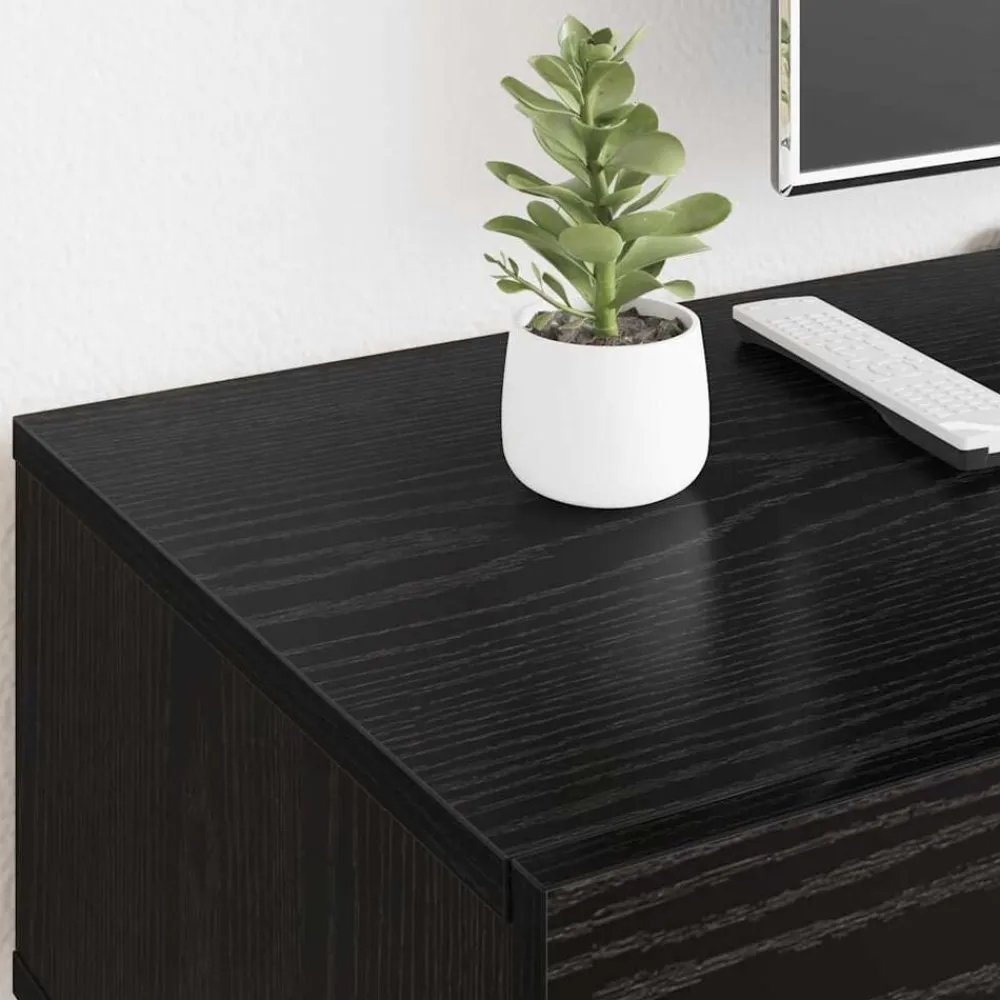 vidaXL Gabinete de TV con cajón 150 x 36 x 30 cm Roble negro Clearance