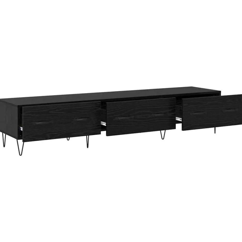 vidaXL Gabinete de TV con cajón 150 x 36 x 30 cm Roble negro Clearance