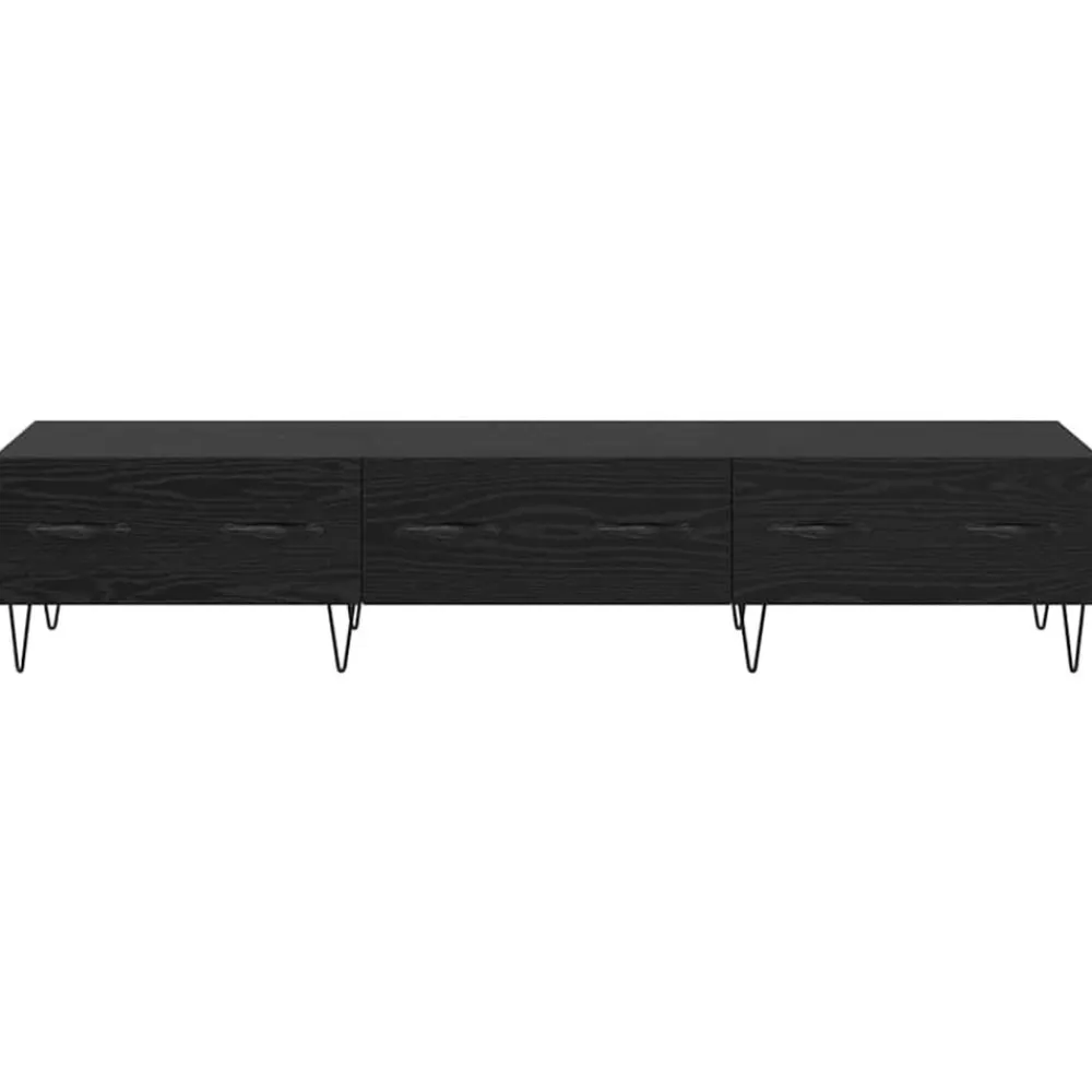 vidaXL Gabinete de TV con cajón 150 x 36 x 30 cm Roble negro Clearance