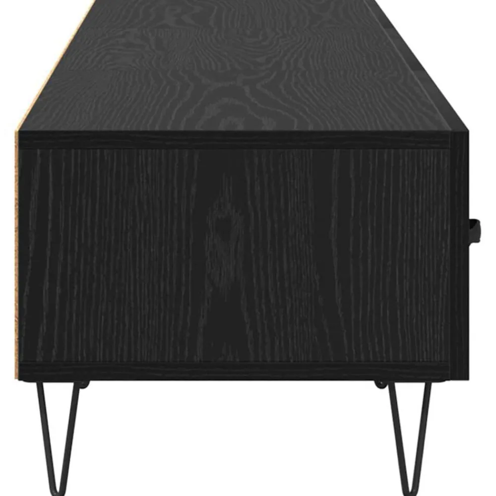 vidaXL Gabinete de TV con cajón 150 x 36 x 30 cm Roble negro Clearance