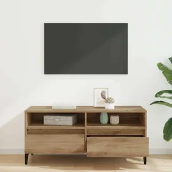 vidaXL Gabinete de TV con cajón Roble artesanal 100 x 34,5 x 44,5 cm Roble artisan Best