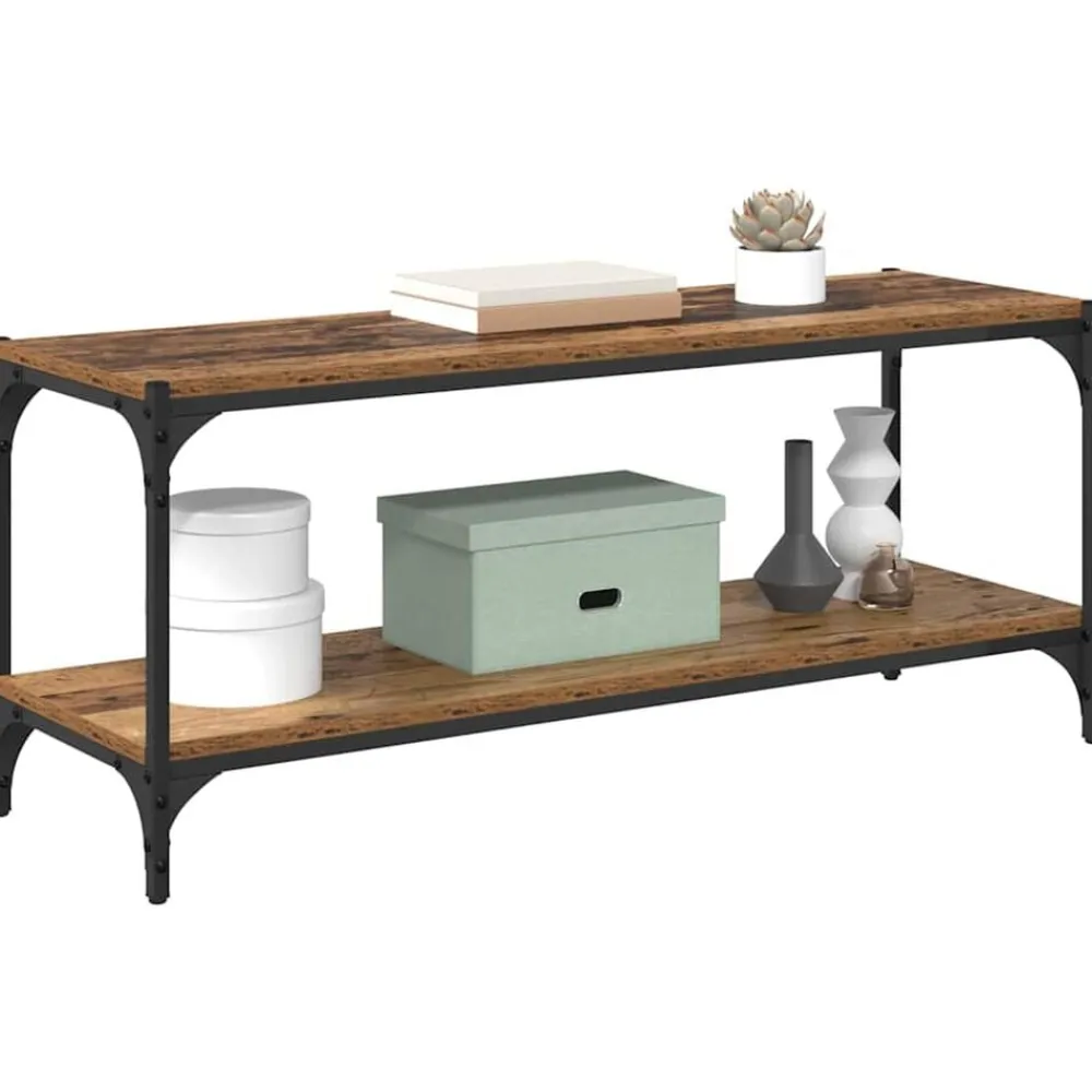 vidaXL Gabinete de TV 100x33x41cm Madera vieja Best