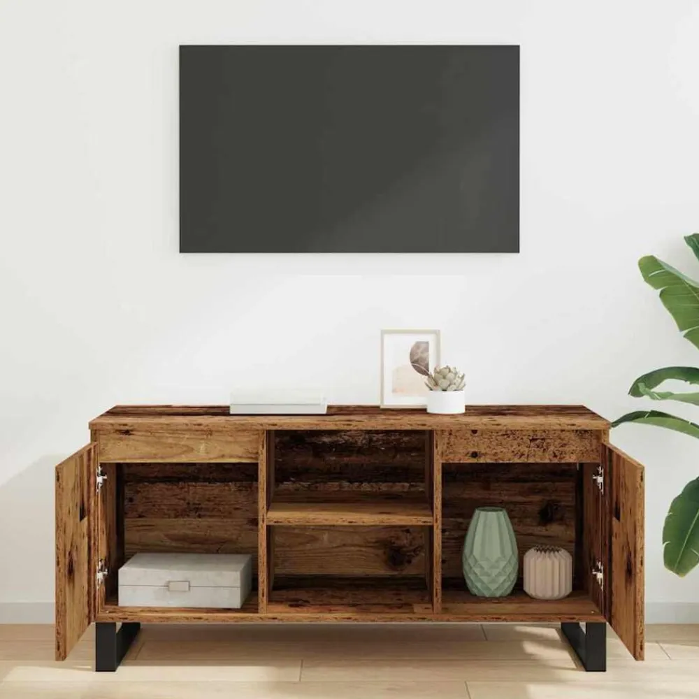 vidaXL Gabinete de TV 104 x 35 x 50 cm Madera vieja