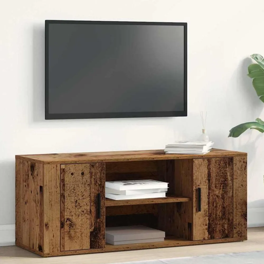 vidaXL Gabinete de TV 100 x 35 x 40 cm Madera vieja Outlet