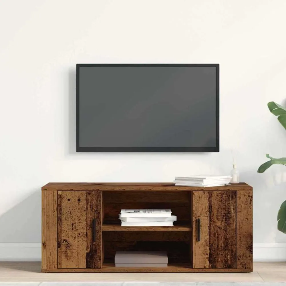 vidaXL Gabinete de TV 100 x 35 x 40 cm Madera vieja Outlet