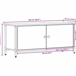 vidaXL Muebles Tv-Gabinete de TV 100 x 35 x 45 cm