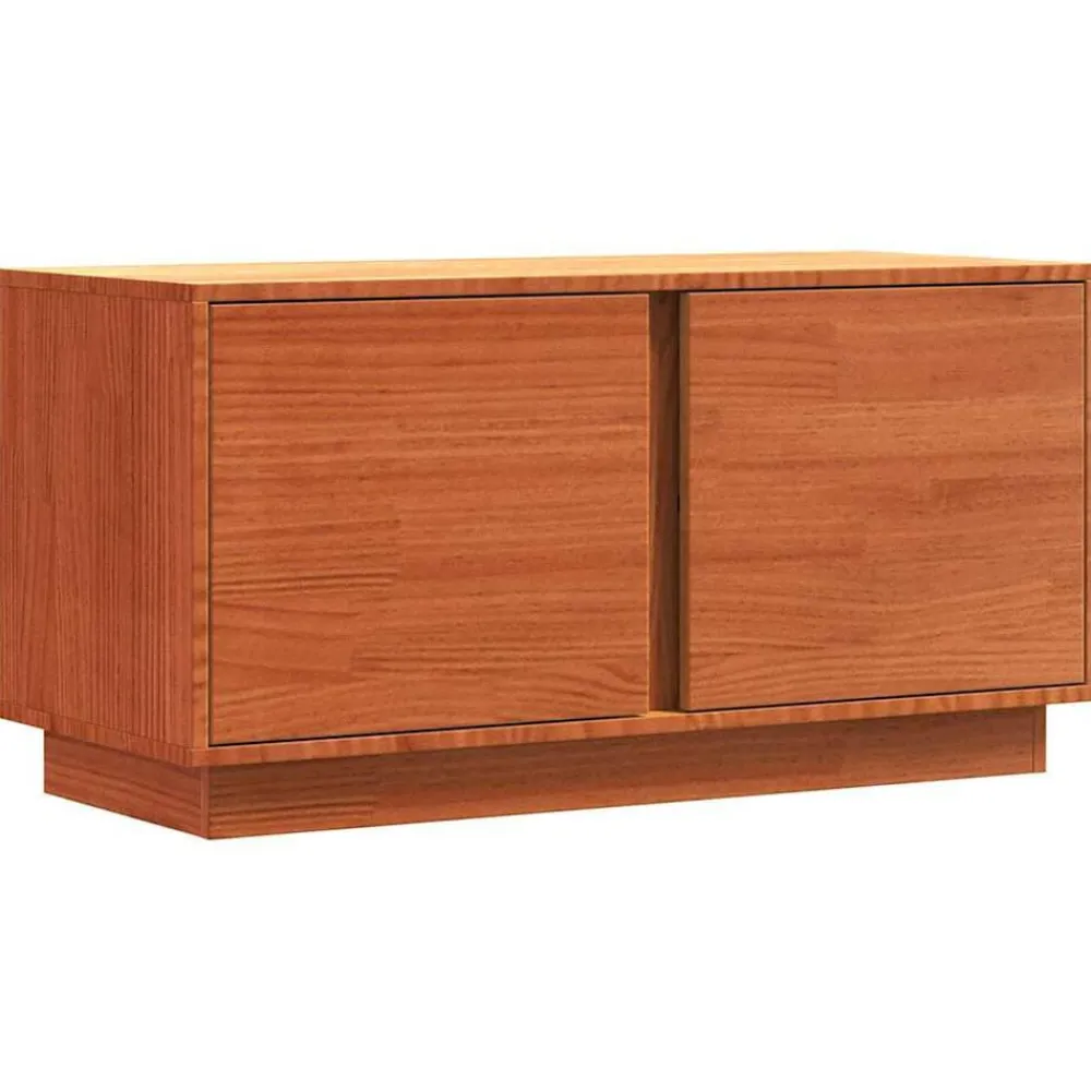 vidaXL Muebles Tv-Gabinete de TV Marrón cera 80 x 35 x 40,5 cm