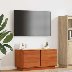 vidaXL Muebles Tv-Gabinete de TV Marrón cera 80 x 35 x 40,5 cm