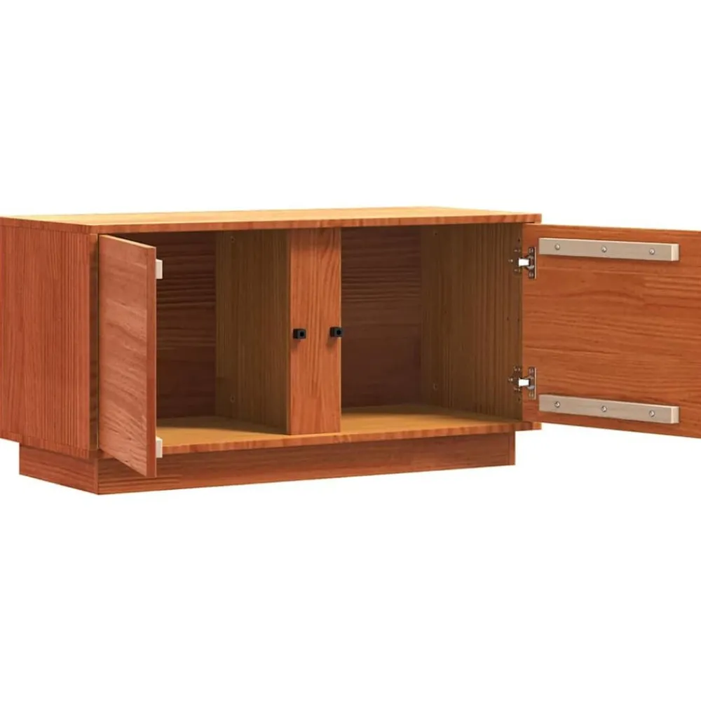 vidaXL Muebles Tv-Gabinete de TV Marrón cera 80 x 35 x 40,5 cm